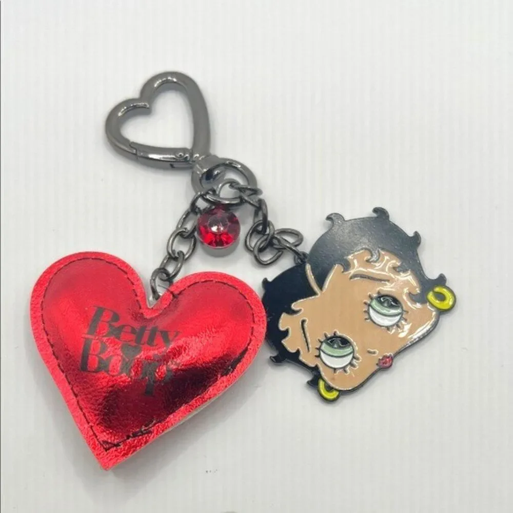 Betty Boop With Red Cushion Heart Key Holder